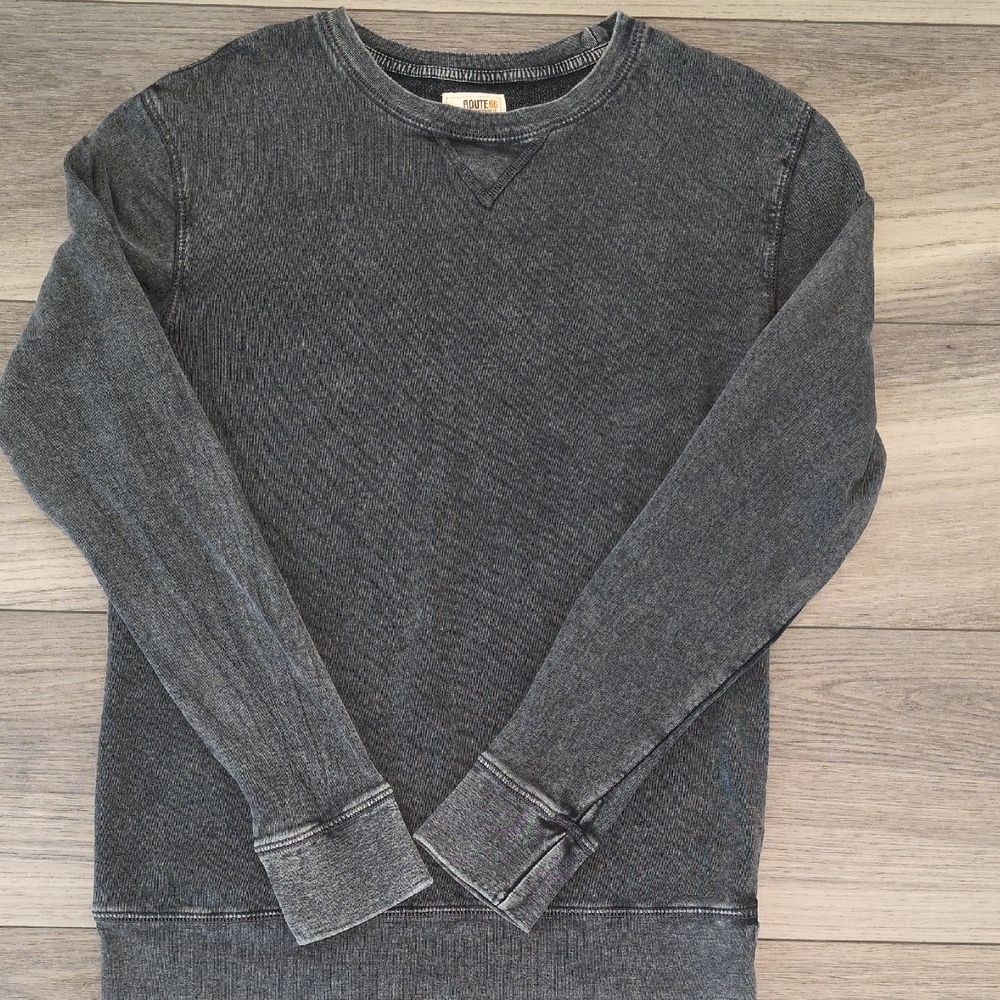 Route 66 Dark Gray Crewneck Sweater for Men